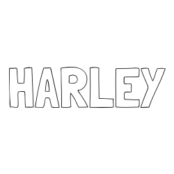 Online Created Coloring Page - HARLEY Coloring Page
