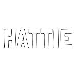 Online Created Coloring Page - HATTIE Coloring Page
