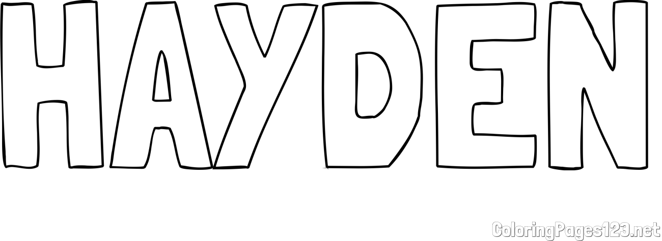 HAYDEN Coloring Page