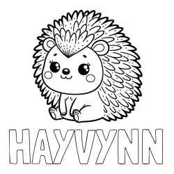 Online Created Coloring Page - HAYVYNN Coloring Page and Cute Hedgehog Coloring Page