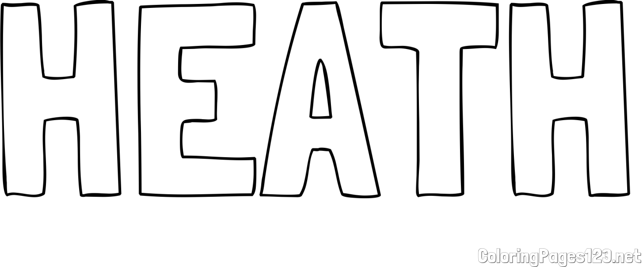 HEATH Coloring Page