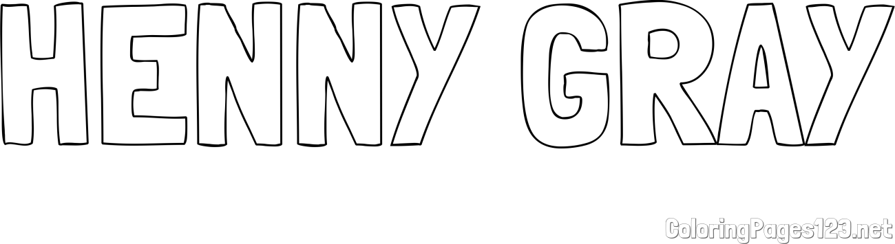 HENNY GRAY Coloring Page