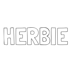 Online Created Coloring Page - HERBIE Coloring Page