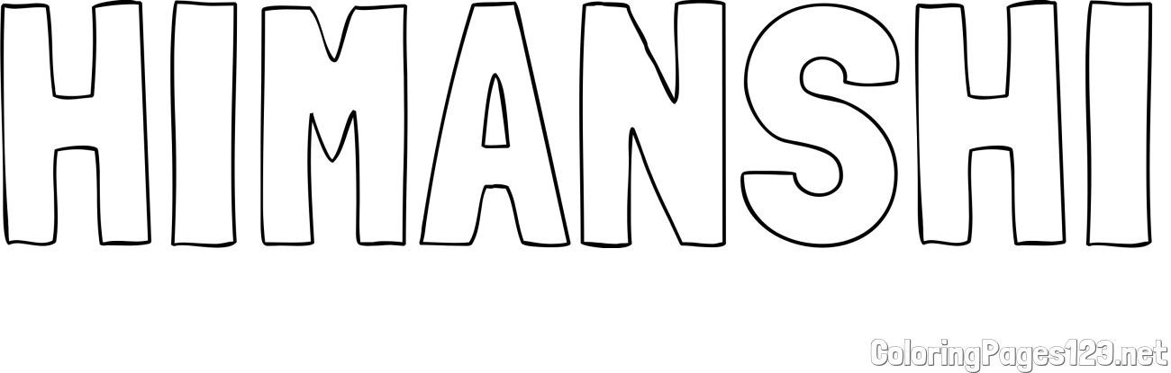HIMANSHI Coloring Page
