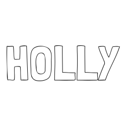 Online Created Coloring Page - HOLLY Coloring Page