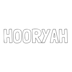 Online Created Coloring Page - HOORYAH Coloring Page