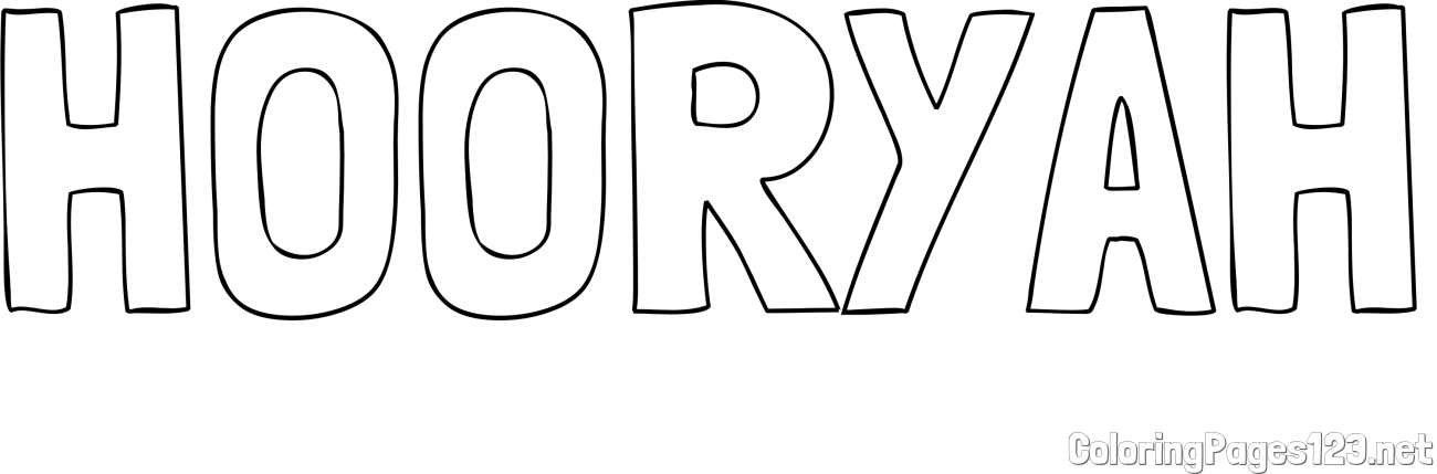 HOORYAH Coloring Page