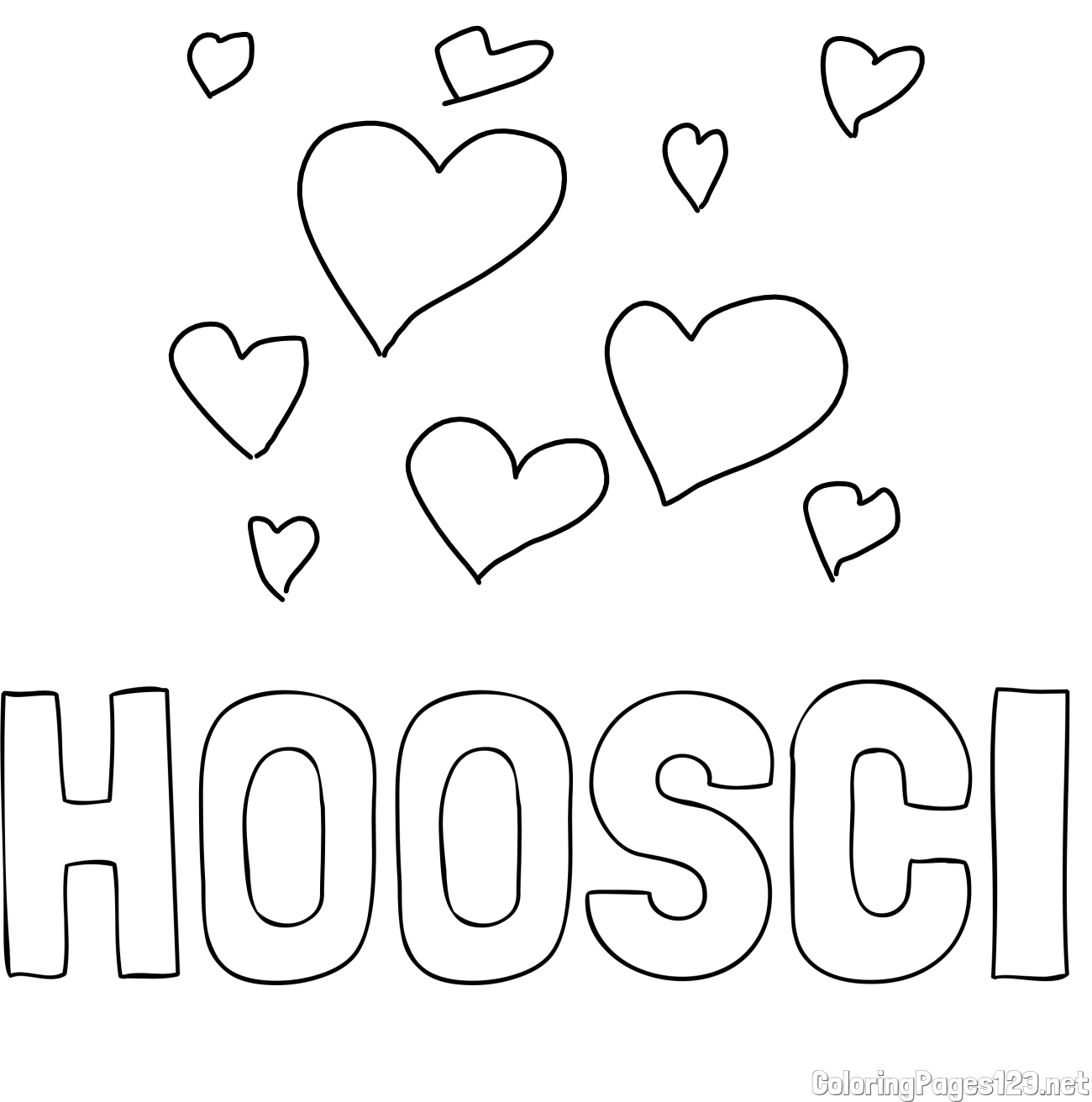 HOOSCI Coloring Page and Coloring page of hearts 😍