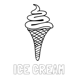 Online Created Coloring Page - ICE CREAM Coloring Page alongside Simple Ice Cream Cone Coloring Page