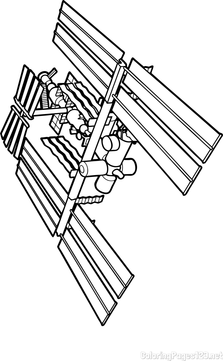 International Space Station Coloring Page - Realistic and Detailed