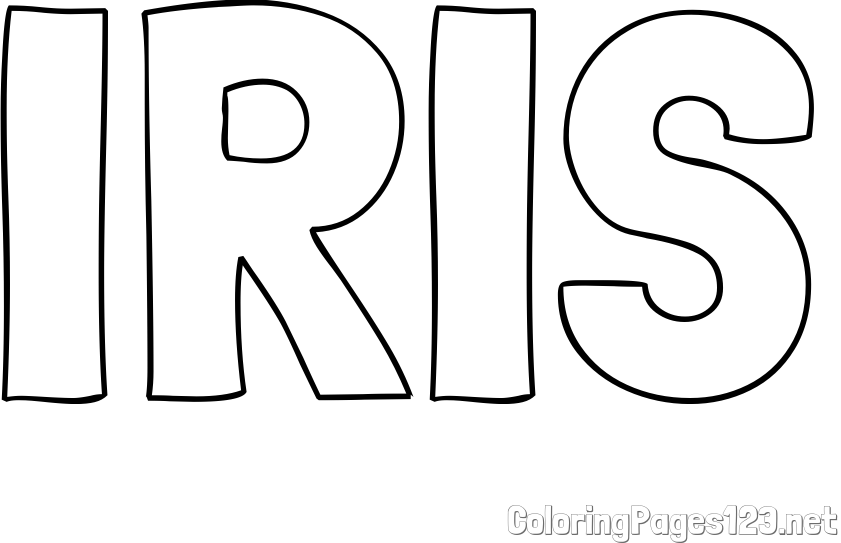 IRIS Coloring Page