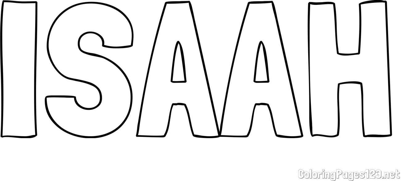 ISAAH Coloring Page
