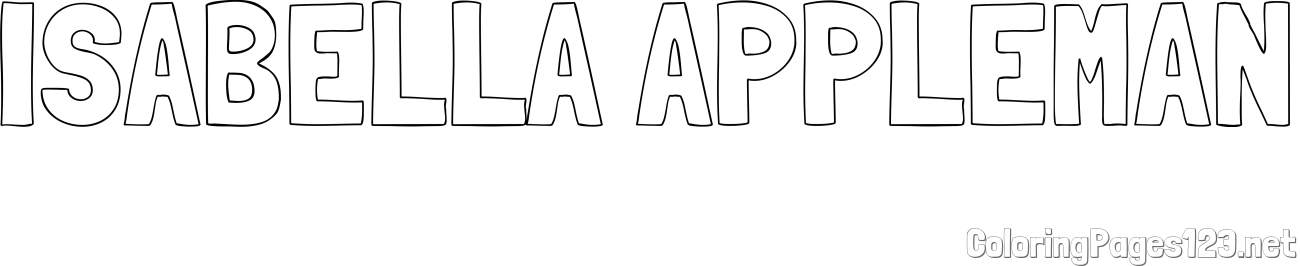 ISABELLA APPLEMAN Coloring Page