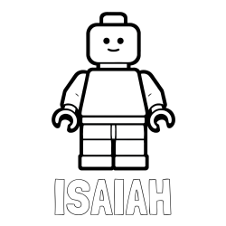 ISAIAH Coloring Page alongside Easy LEGO Character Coloring Page