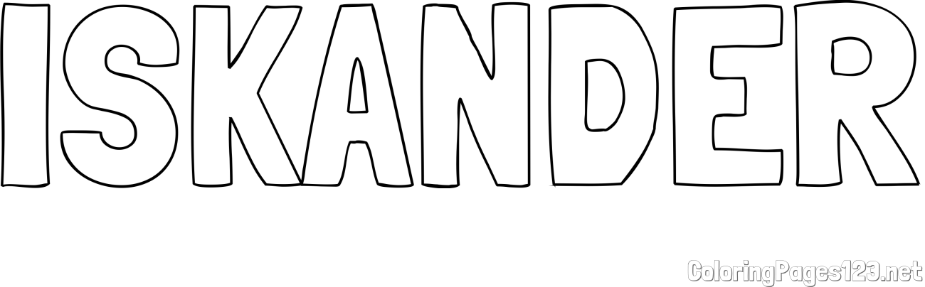 ISKANDER Coloring Page