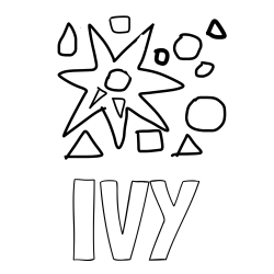 Online Created Coloring Page - IVY Coloring Page and Shapes