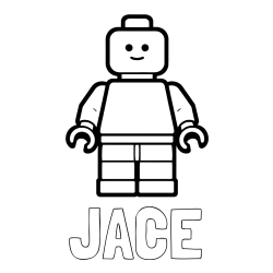 JACE Coloring Page and Easy LEGO Character Coloring Page