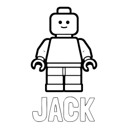JACK Coloring Page and Easy LEGO Character Coloring Page