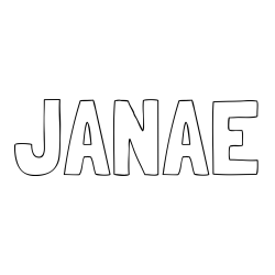 Online Created Coloring Page - JANAE Coloring Page