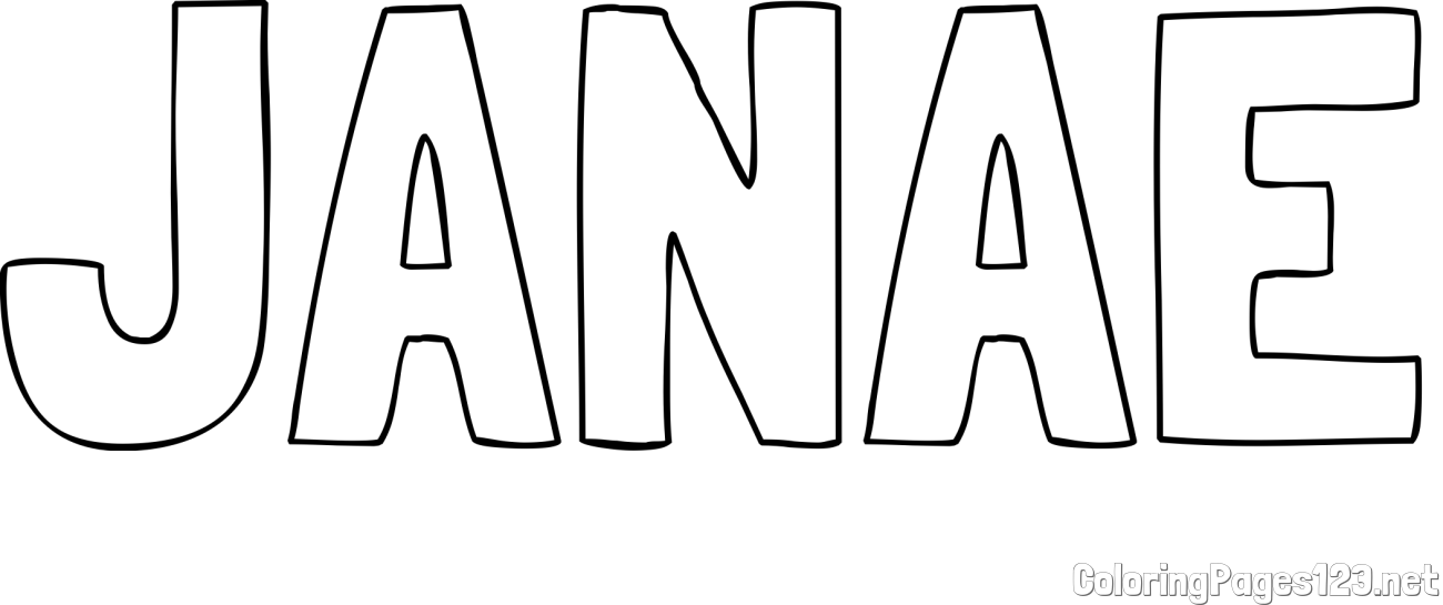 JANAE Coloring Page