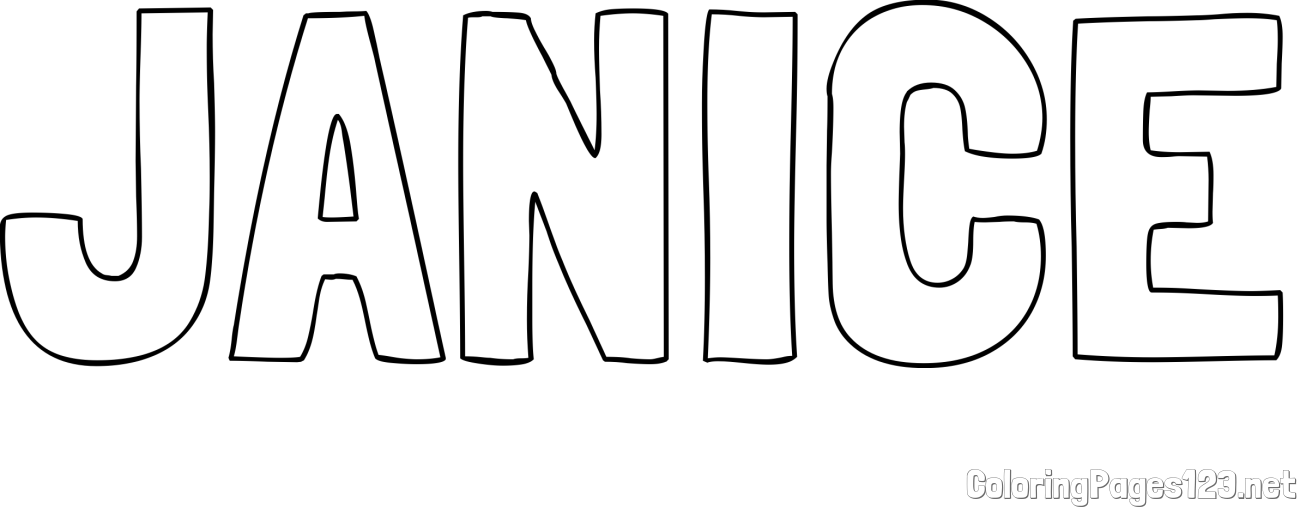 JANICE Coloring Page