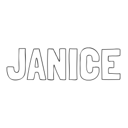 Online Created Coloring Page - JANICE Coloring Page