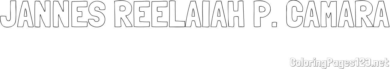 JANNES REELAIAH P. CAMARA Coloring Page