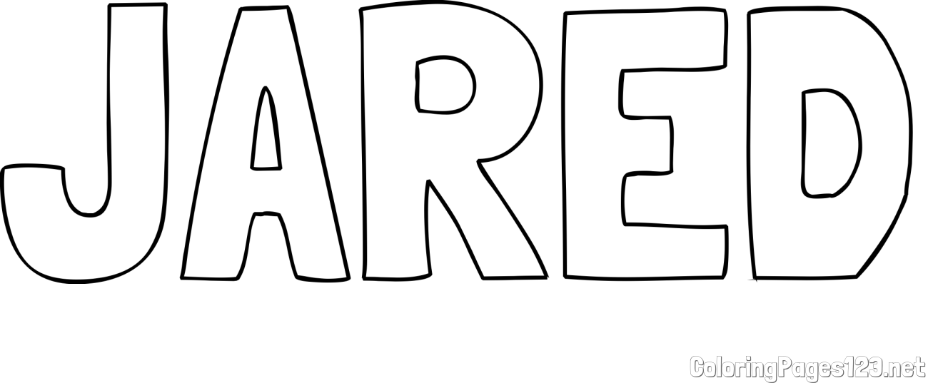 JARED Coloring Page