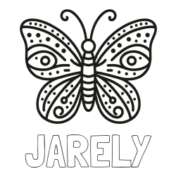 Online Created Coloring Page - JARELY Coloring Page and Butterfly Coloring Page (Simple)