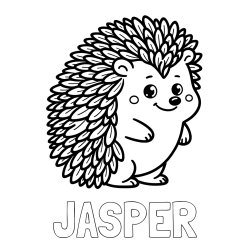 Online Created Coloring Page - JASPER Coloring Page alongside Cute Hedgehog Coloring Page for Kids