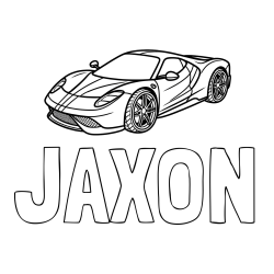 Online Created Coloring Page - JAXON Coloring Page and Free Printable Coloring Page of a Racing Car