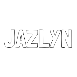 Online Created Coloring Page - JAZLYN Coloring Page