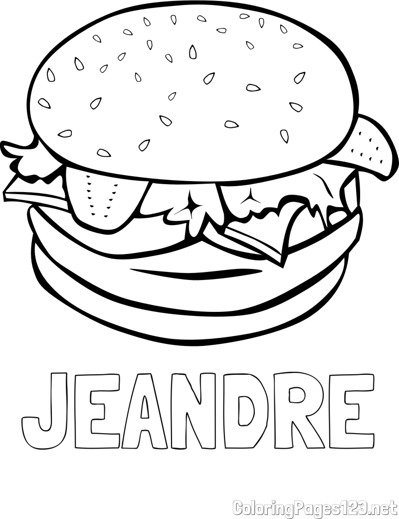 JEANDRÉ Coloring Page and Big Mac Coloring Page for Kids