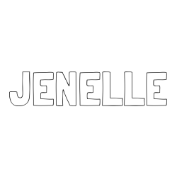 Online Created Coloring Page - JENELLE Coloring Page