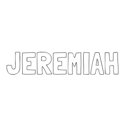Online Created Coloring Page - JEREMIAH Coloring Page