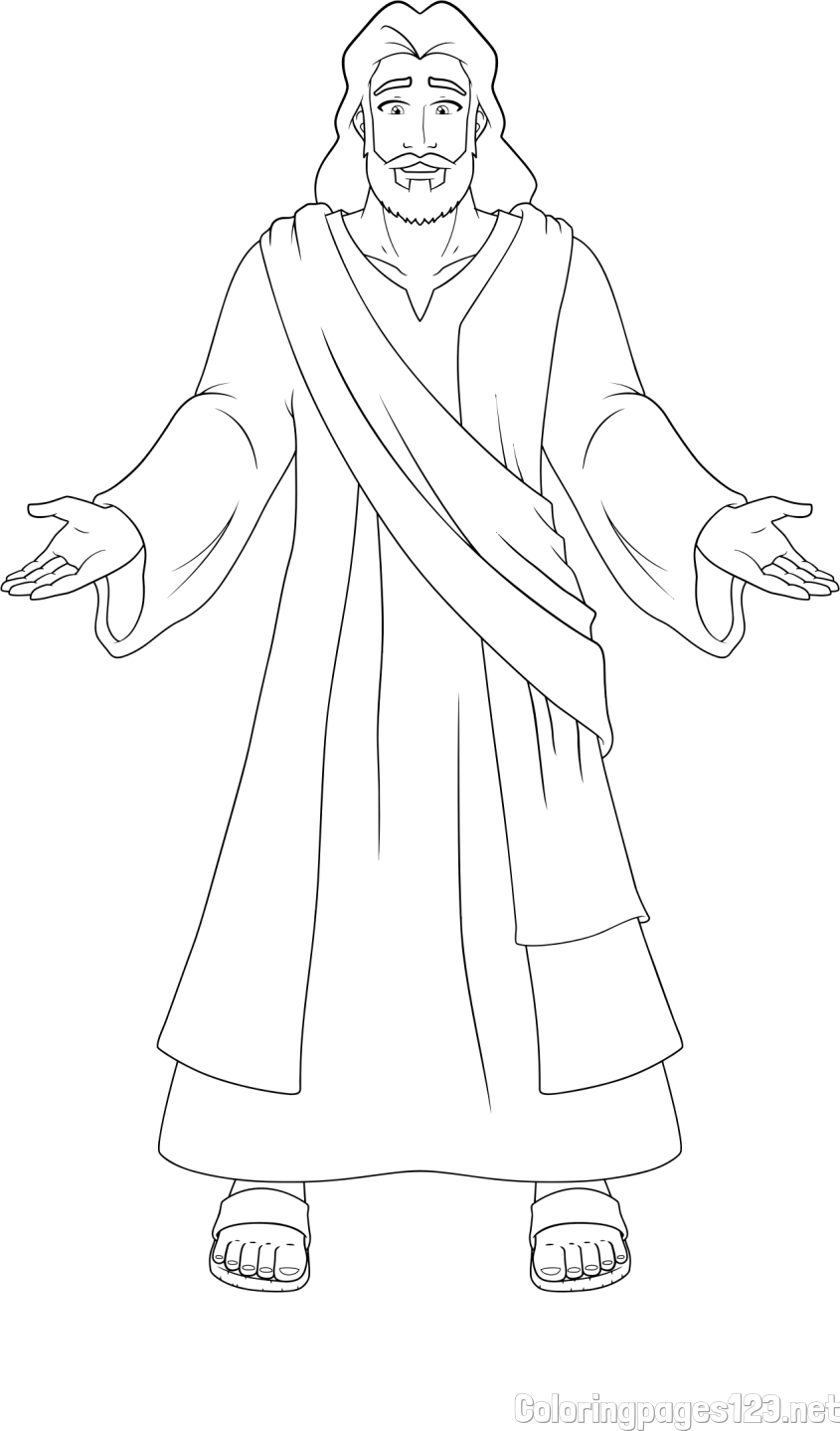 Jesus Christ Coloring Page