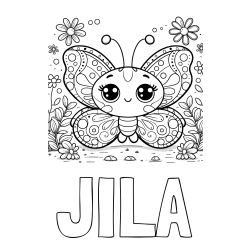 Online Created Coloring Page - JILA Coloring Page and Cute Butterfly Coloring Page