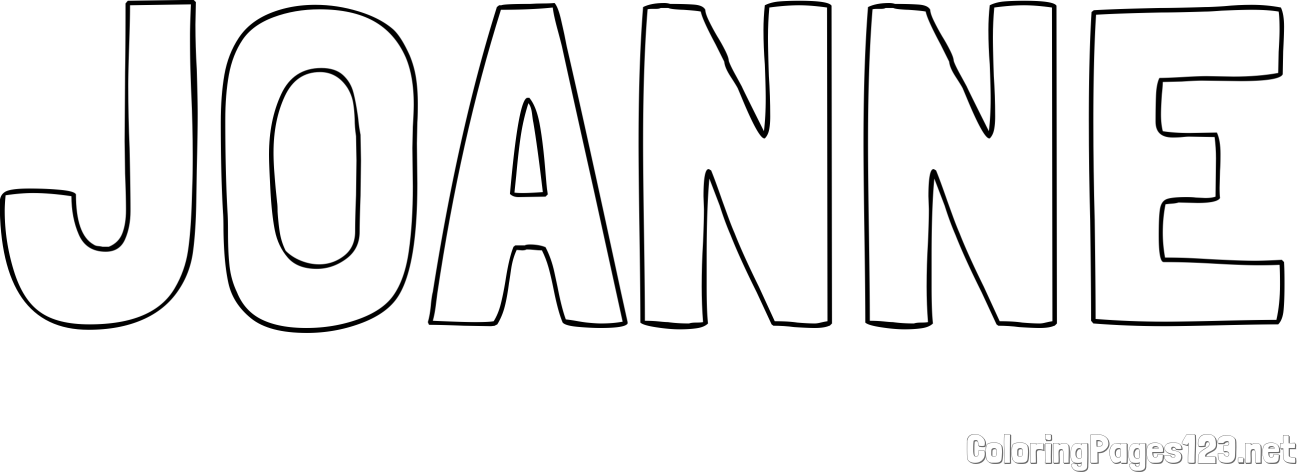 JOANNE Coloring Page