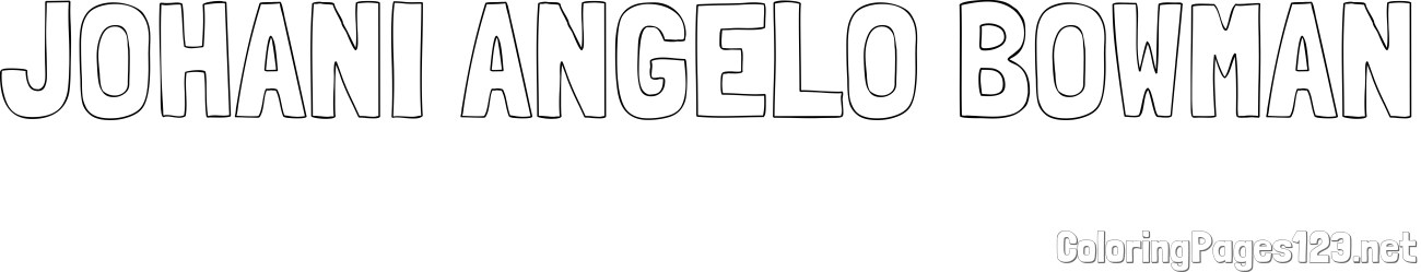 JOHANI ANGELO BOWMAN Coloring Page