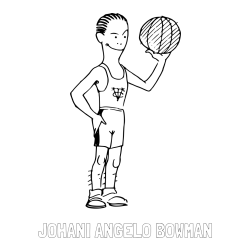 Online Created Coloring Page - JOHANI ANGELO BOWMAN Coloring Page and Easy Coloring Page of Basketball Player