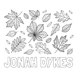 Online Created Coloring Page - JONAH DYKES Coloring Page and Autumn Leaves Coloring Page