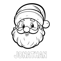 Online Created Coloring Page - JONATHAN Coloring Page and Easy Santa Claus Coloring Page