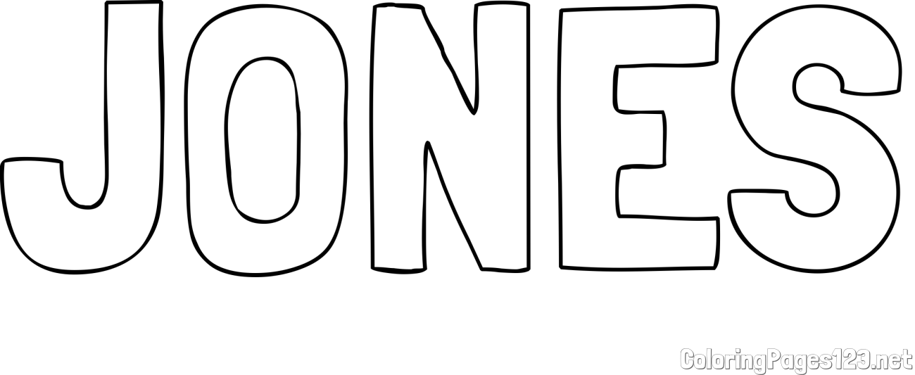 JONES Coloring Page