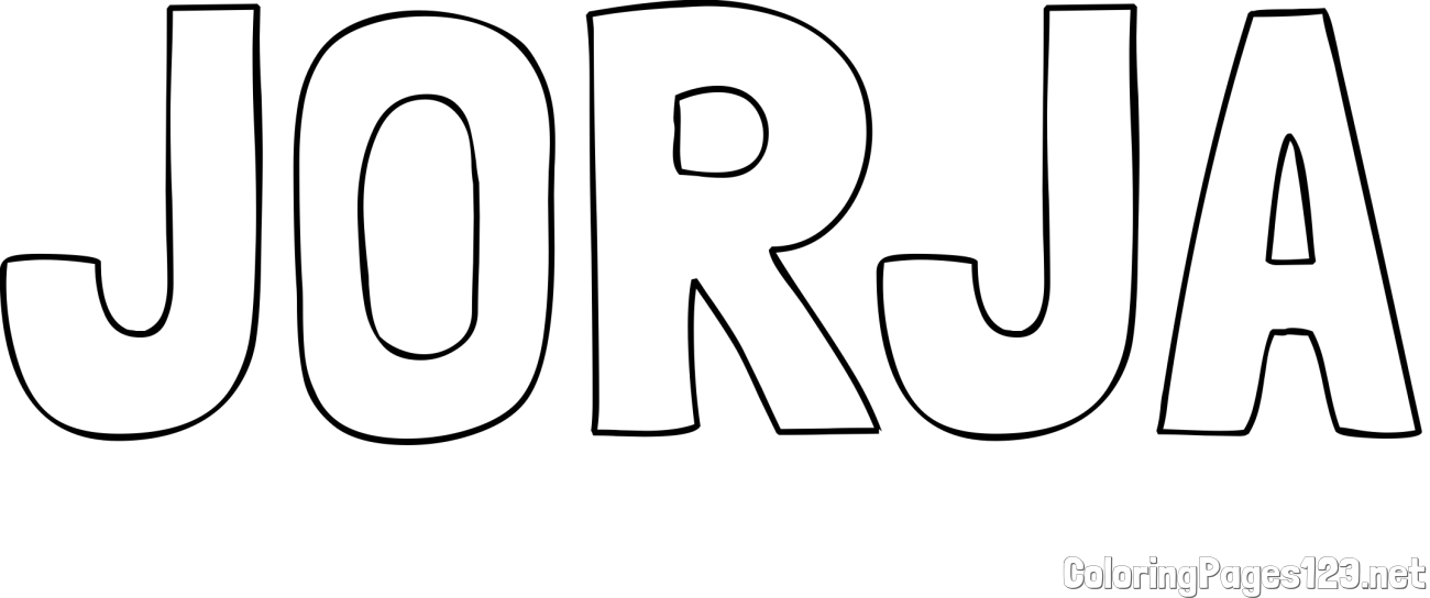 JORJA Coloring Page