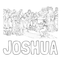 JOSHUA Coloring Page and Adult Coloring Page of People