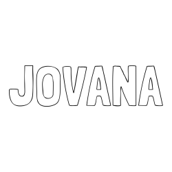 Online Created Coloring Page - JOVANA Coloring Page