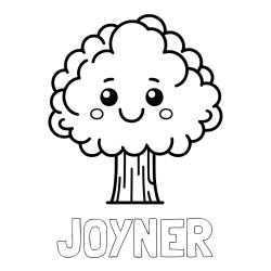 Online Created Coloring Page - JOYNER Coloring Page alongside Cute Smiling Tree Coloring Page