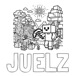 Online Created Coloring Page - JUELZ Coloring Page and Minecraft World Coloring Page