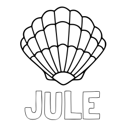 Online Created Coloring Page - JULE Coloring Page and Easy Seashell Coloring Page