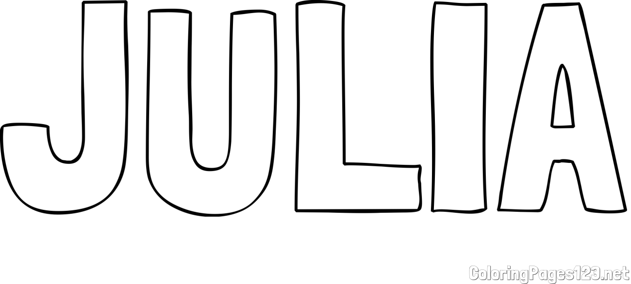 JULIA Coloring Page